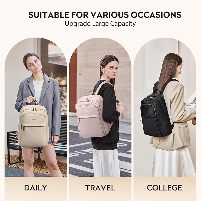 Hiking Travel Backpack for Women Casual Business Weekender Multilayer Laptop Bag - Image 6