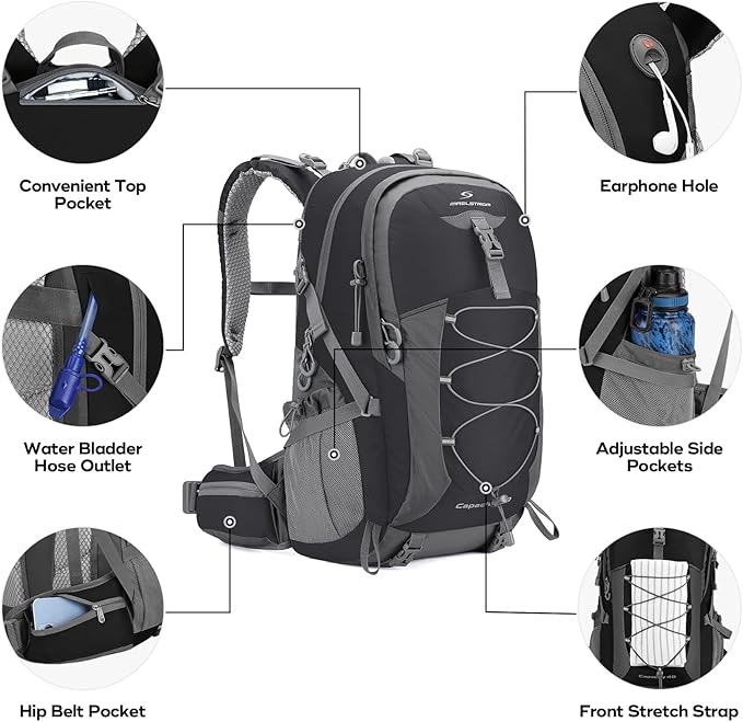 Maelstrom Hiking Backpack, Camping Backpack, 40L Waterproof Hiking Daypack - Image 3