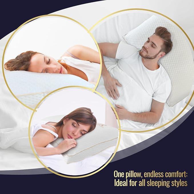 Royal Therapy King Memory Foam Pillow, Adjustable Shredded Odor-Free Pillow - Image 6