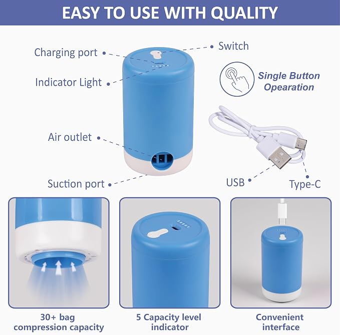 Cozy Essential 15 Pack Travel Vacuum Storage Bags - Image 5