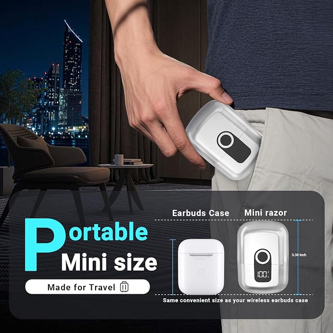 Electric Foil Shavers for Men: Mini Electric Razor, Foil Shaver for Face - Image 7