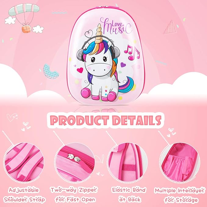 HONEY JOY Kids Luggage, Lightweight Toddler Girls Suitcase, Durable ABS - Image 8