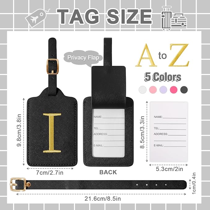 Personalized Initial Luggage Tags - Image 2