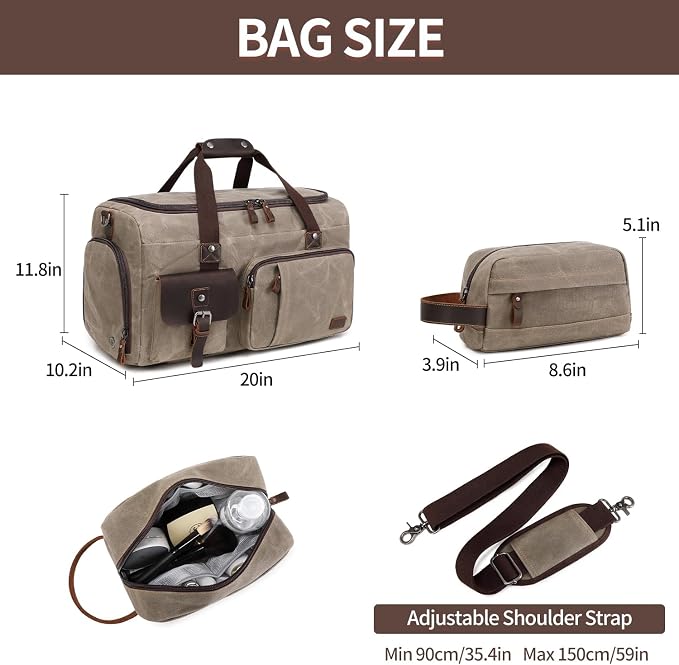 Travel Duffle Bag Weekender Bag - Image 5