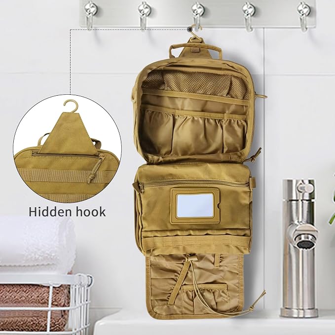 Toiletry Bag for Men, Travel Hanging Hook Toiletry Bag, Spacious Portable - Image 4