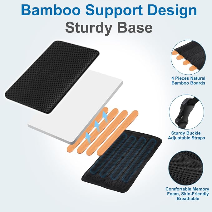 Airplane Foot Hammock （ Memory Foam） 2 in 1 Removable Support Pad， Portable - Image 2