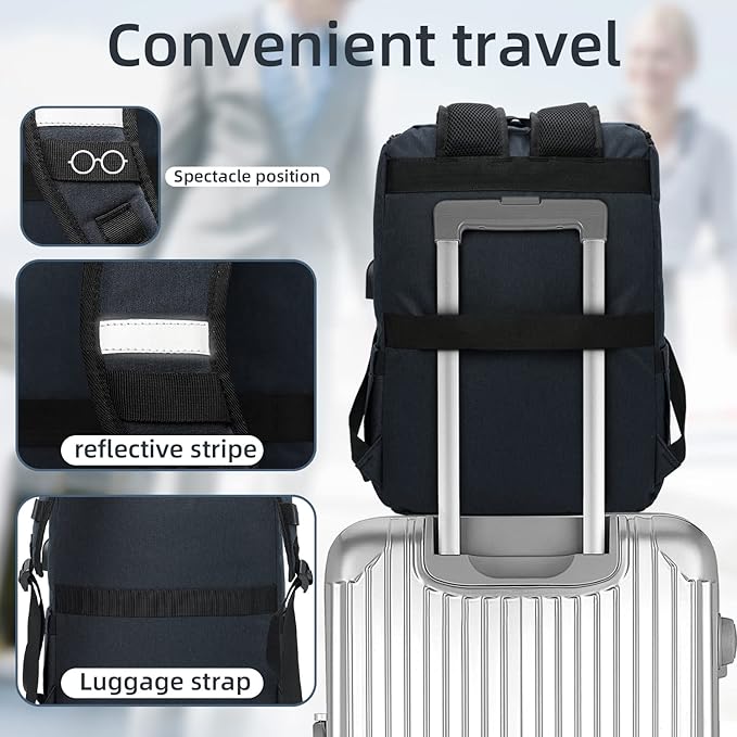YALUNDISI Vintage Backpack Travel Laptop Backpack - Image 3