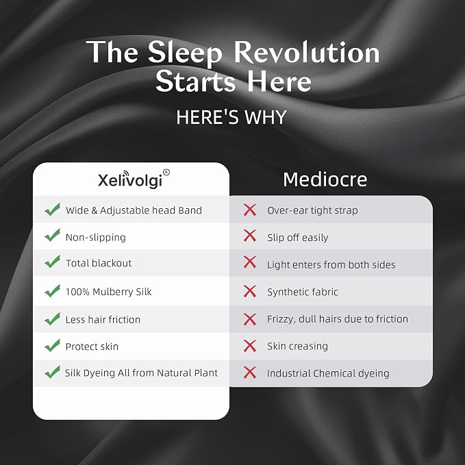 Silk Sleep Mask for Women and Men, Side Sleeper, 22 Momme Pure Mulberry Silk - Image 7