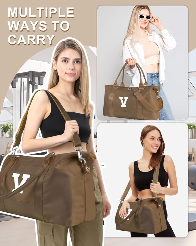 Birthday Graduation Gifts for Daughter, Initial Travel Duffel Bag Sports Gym - Image 5