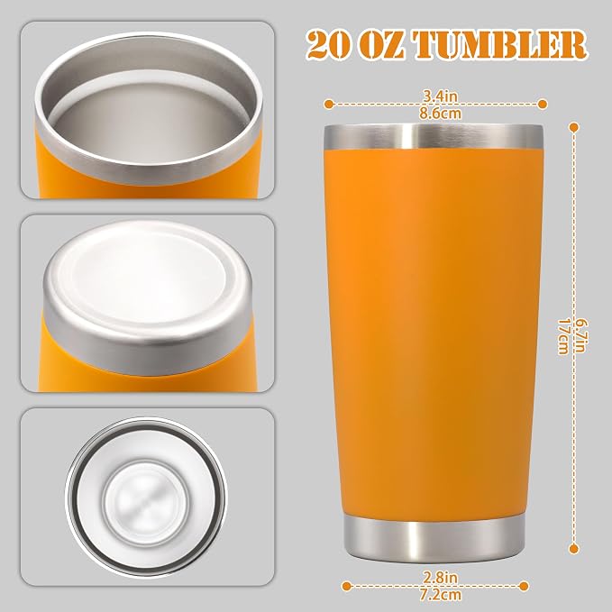 20 oz Tumbler with lid Double Wall Vacuum Insulated Tumblers Stainless Steel - Image 5