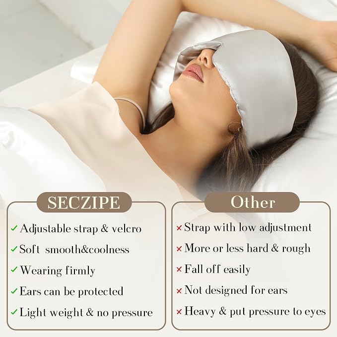 100% Mulberry Silk Sleep Mask Eye Mask - Image 7
