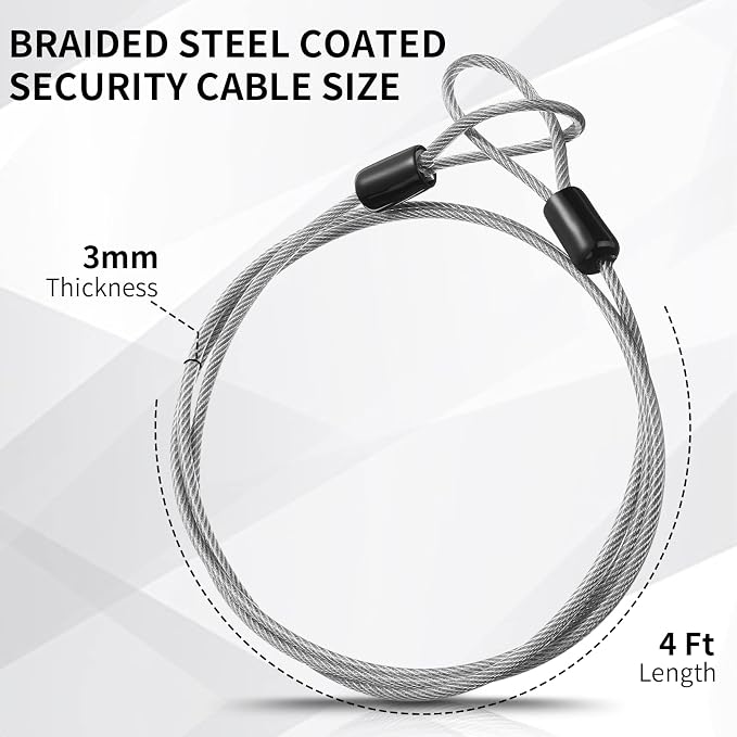 12 Pack Security Cable Luggage Lock - Image 3