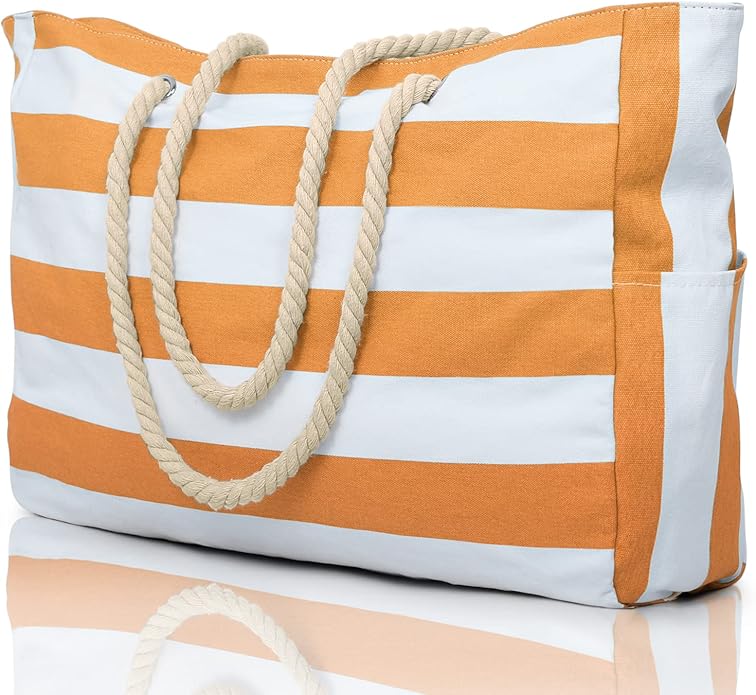 Becokan Beach Bags for Women Large Waterproof Beach Tote Bag Zipper Beach Bags by BecokanBeachBagSpecialist