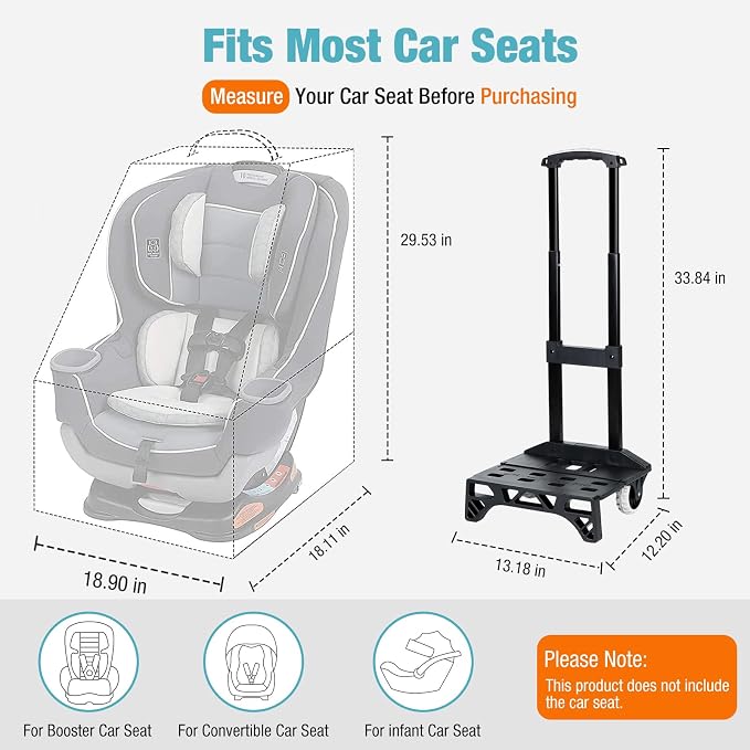 Padded Car Seat Travel Bag for Airplane - Image 3