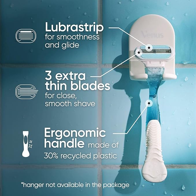 Gillette Venus Smooth Women's Razor Handle + 6 Refills - Image 2