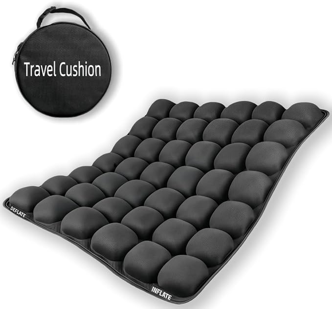 Travel Cushion Airplane Seat, Inflatable Air Bubble Design by Unknown