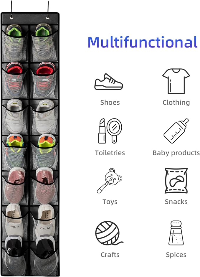 KEEPJOY Over the Door Shoe Organizer, Hanging Shoe Organizer - Image 4