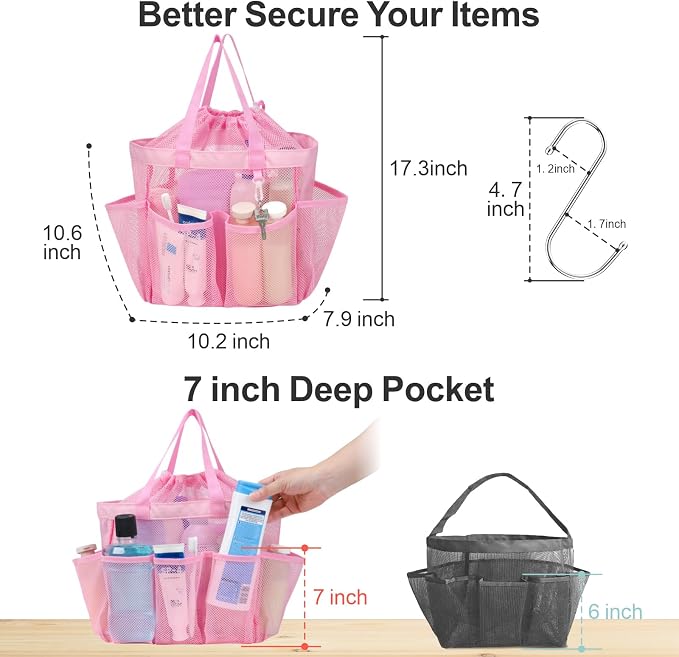 F-color Mesh Shower Caddy Portable - Image 5