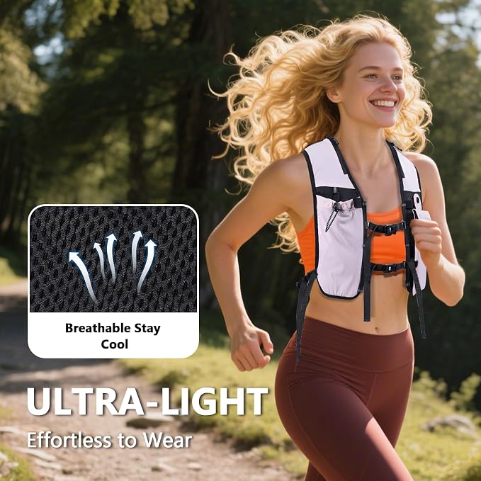Running Hydration Vest for Women Men, Lightweight Breathable Hydration Pack - Image 5