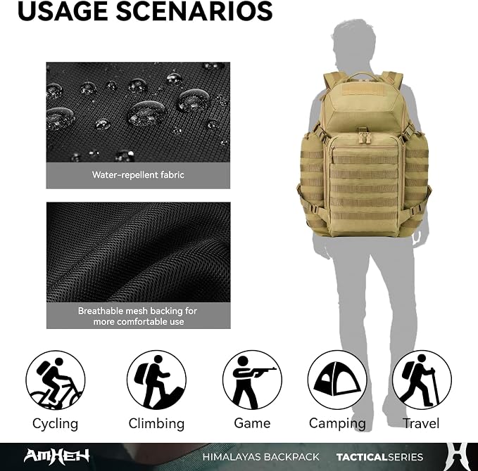 52L Tactical Backpack Military Molle Assault Pack - Image 5