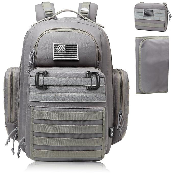 Diaper Bag Backpack for Dad, DBTAC Large Baby Nappy Bag for Men w/Changing Mat by DBTAC