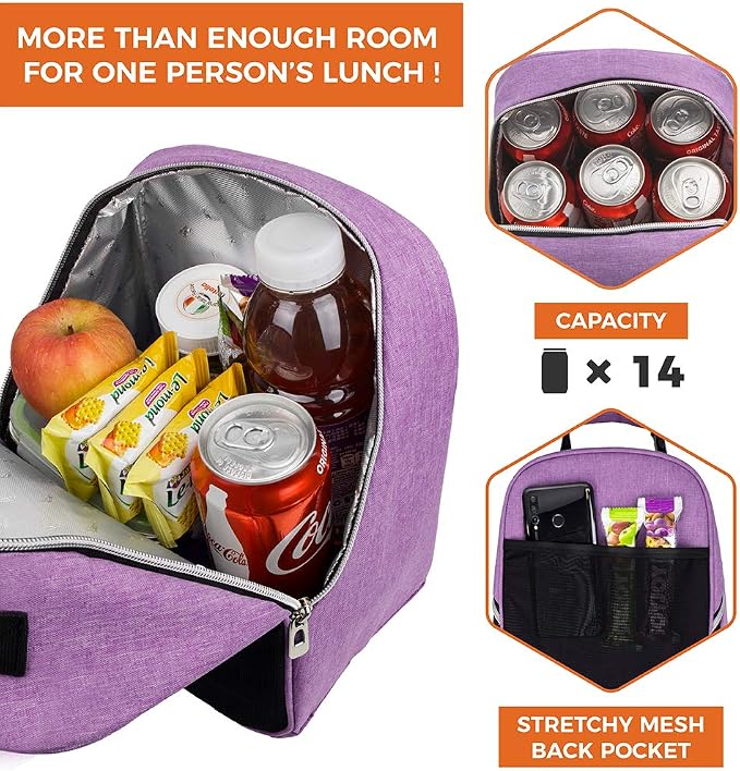 opux Lunch Box for Girls Boys Kids, Insulated Leakproof Lunch Bag, Reusable - Image 5