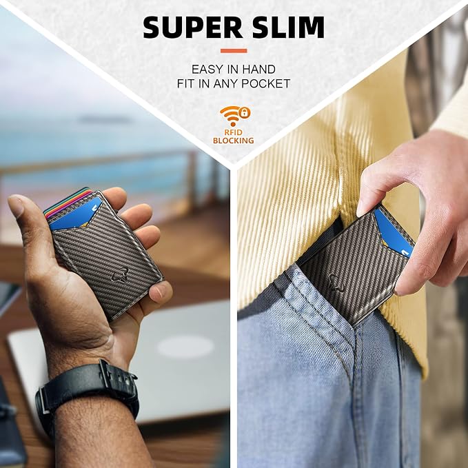 BULLIANT Men Wallet Gift Boxed, Slim Front Pocket Wallet Money Clip Card Holder - Image 7