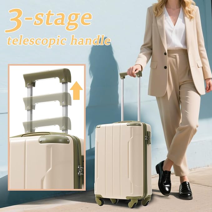 Merax 20 Inch Carry On Luggage Airline Approved, Hardshell ABS Suitcase - Image 8