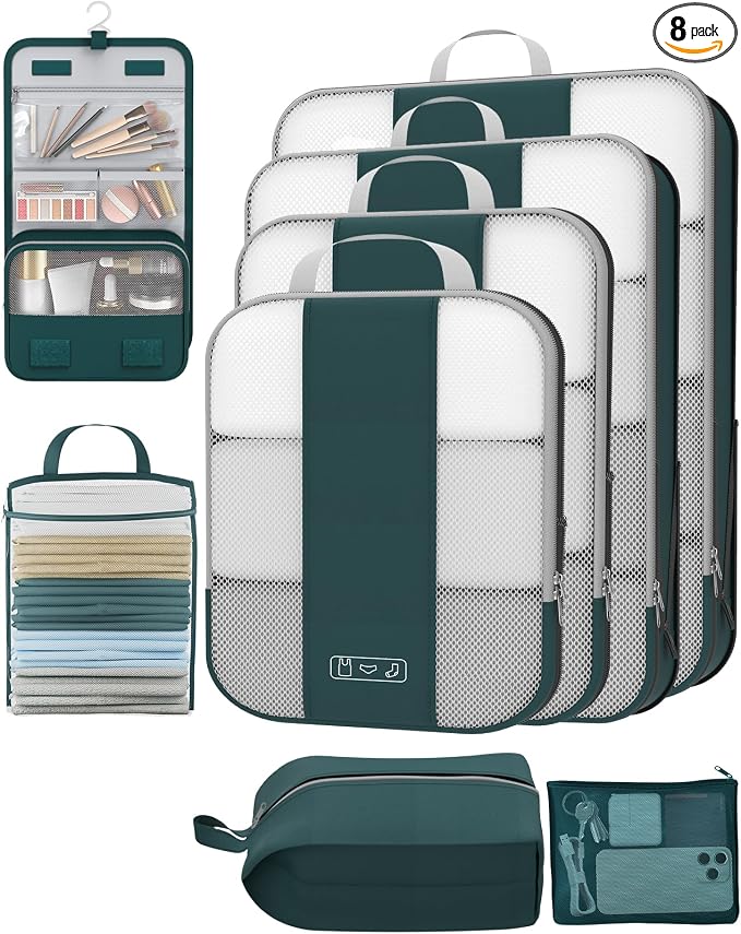 8 Set Compression Packing Cubes by OlarHike