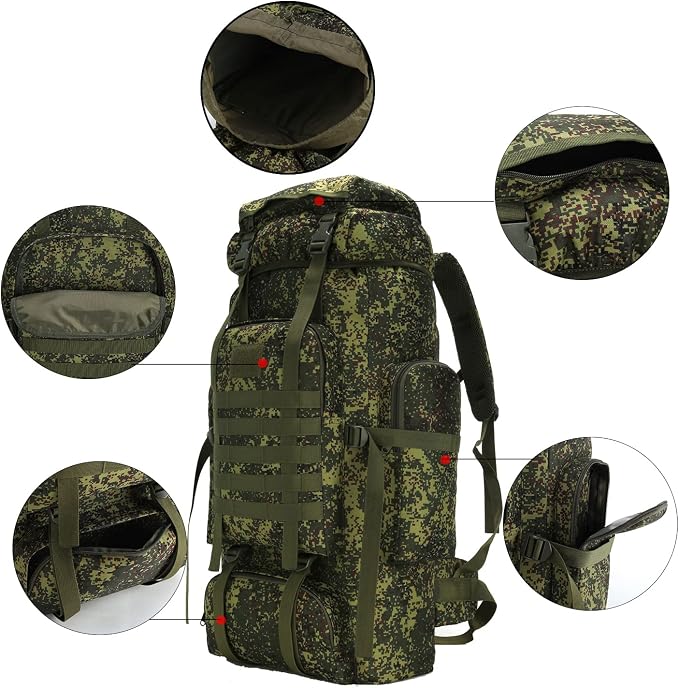 Hiking Backpack for Men 70L/100L Camping Backpack Military Rucksack Molle 3 - Image 5