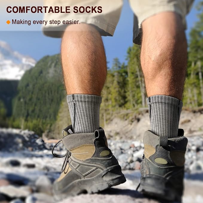 BULLIANT Compression Socks for Men 6Pairs, Athletic Crew Socks Cushioned For - Image 7
