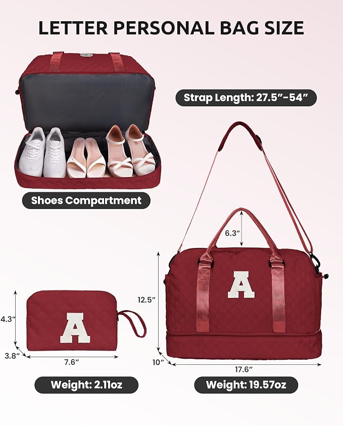 Personalized Gifts-Initial Overnight Bag - Image 3