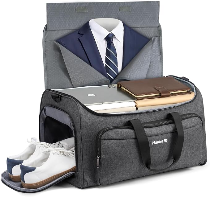 Hanke Carry on Garment Bags for Travel, Convertible Duffle Bag Luggage Bag by Hanke
