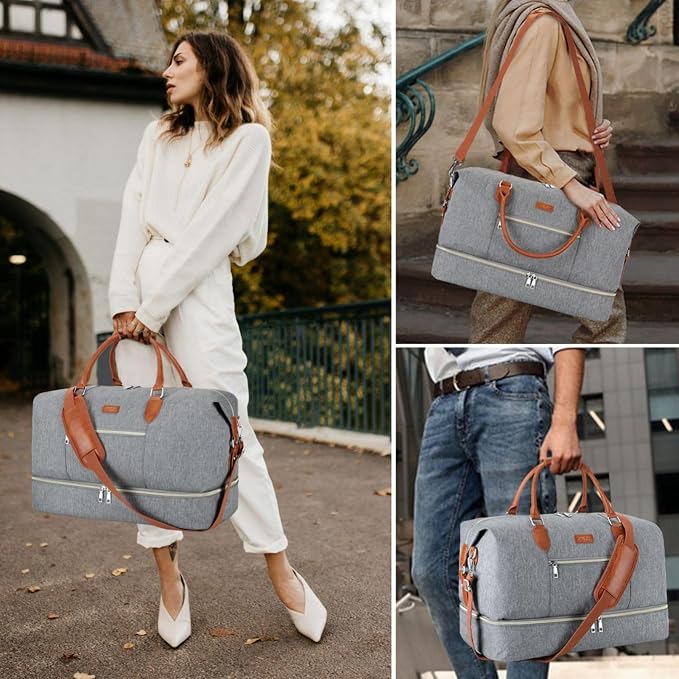 Weekender Bag for Women, Travel Duffel Bag Carry On Overnight Bag - Image 6