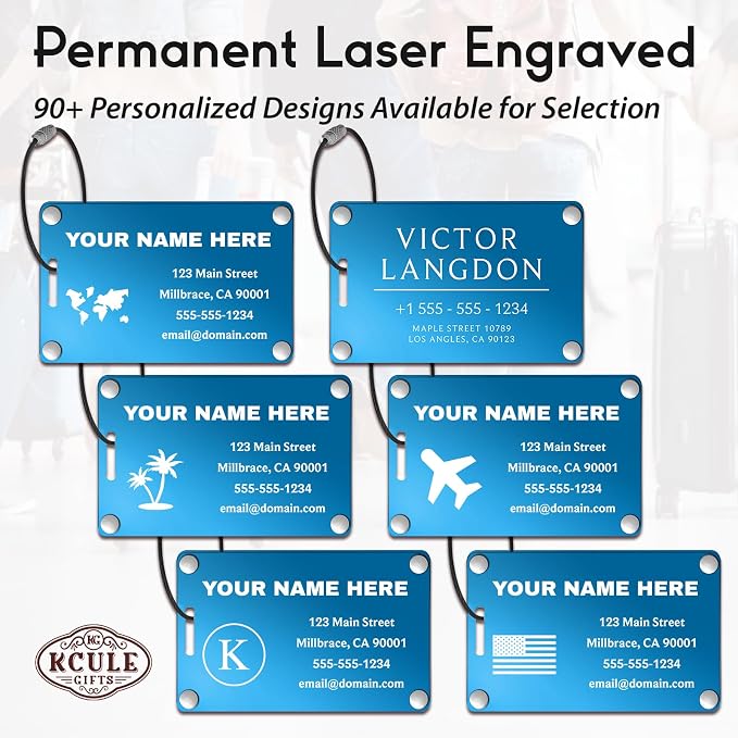 Personalized Luggage Tags: Custom Metal Luggage Tags - Image 3