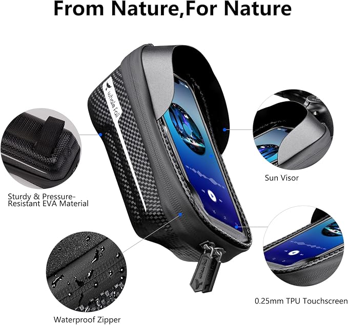 whale fall Bike Phone Frame Bag Waterproof, 3D Eva Hard Shell, Bike Phone Holder - Image 8
