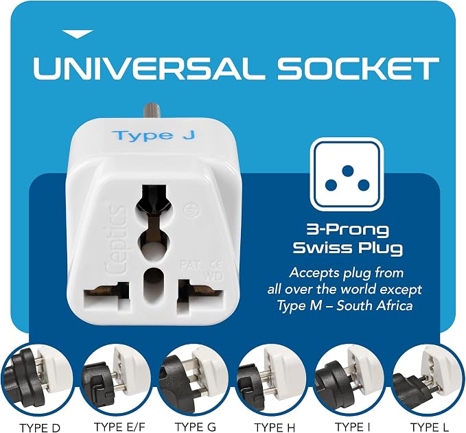 Ceptics Switzerland Travel Plug Adapter - Image 5