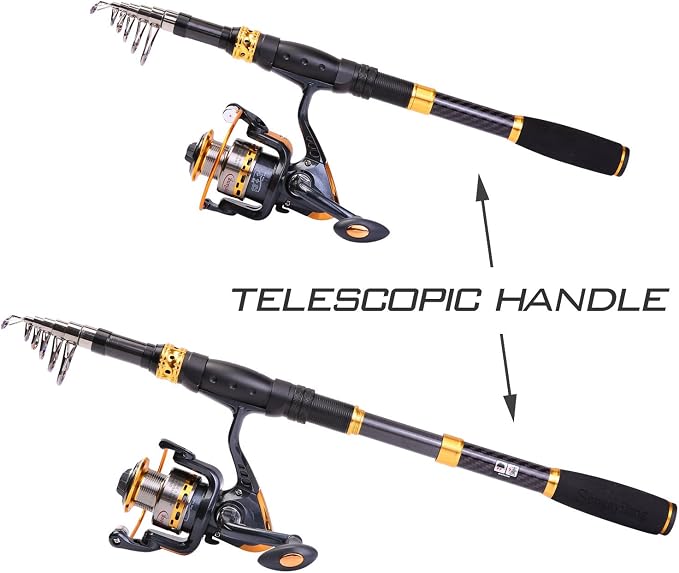 Sougayilang Fishing Rod Reel Combos Carbon Fiber Telescopic Fishing pole - Image 5