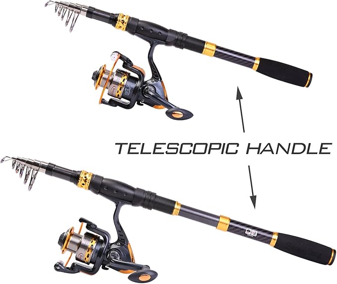 Sougayilang Fishing Rod Reel Combos Carbon Fiber Telescopic Fishing pole - Image 5