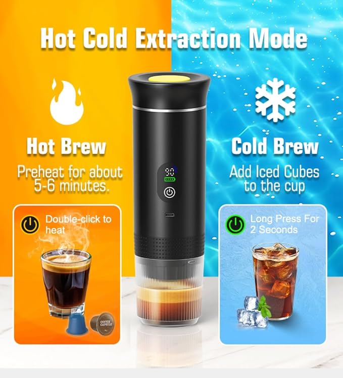 Portable Electric Coffee Maker, Digital Display, Compatible - Image 4