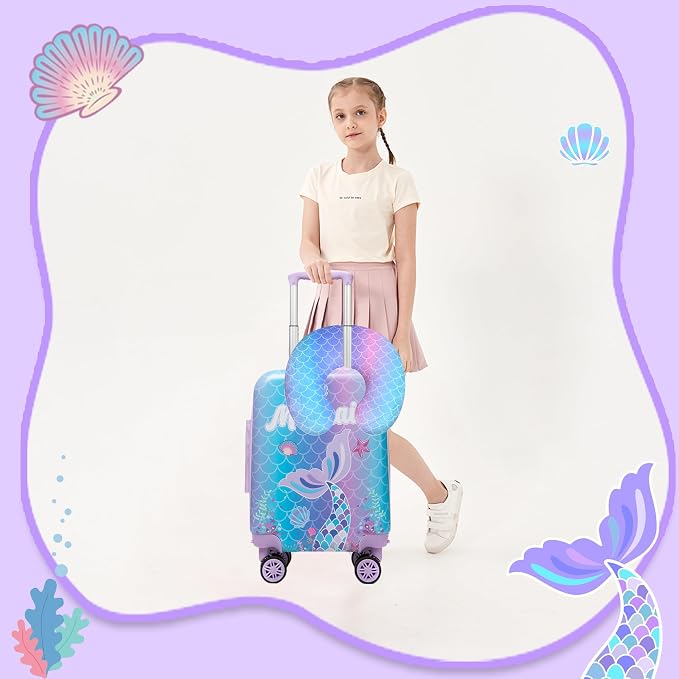Cute Mermaid Kids Luggage Set 2 piece Kids Suitcase - Image 7