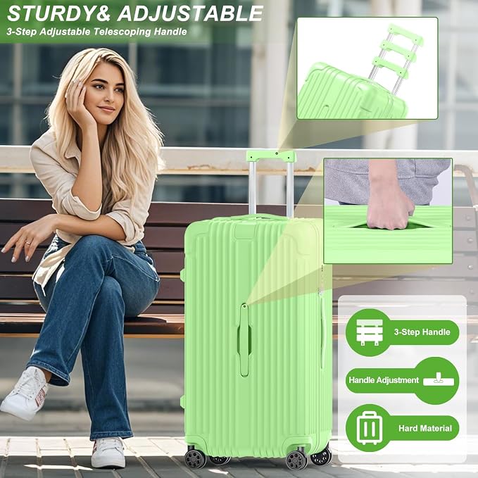 Krute Luggage Sets 2 Pieces PC+ABS Hardshell Suitcase - Image 5