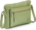 Wise Owl Accessories Small Soft Pebbled Real Leather Crossbody Handbags Purses by WiseOwlAccessories