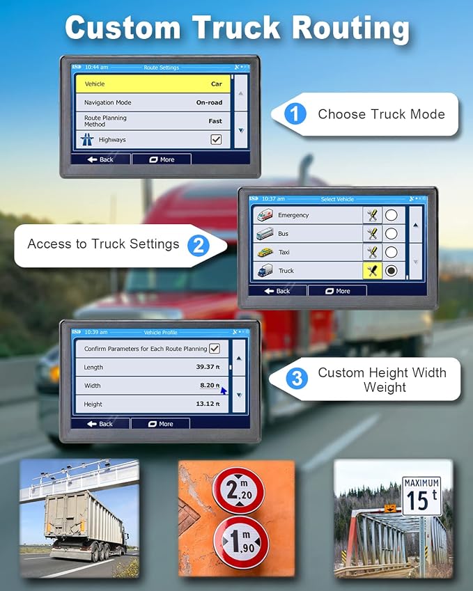 OHREX N700 GPS Navigator for Car Truck RV 2025, Truck GPS Commercial Drivers - Image 4