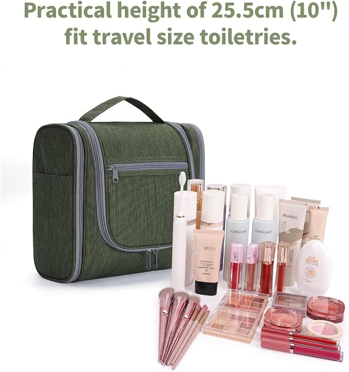 Narwey Hanging Toiletry Bag for Women Travel Makeup Bag Organizer Toiletries - Image 4