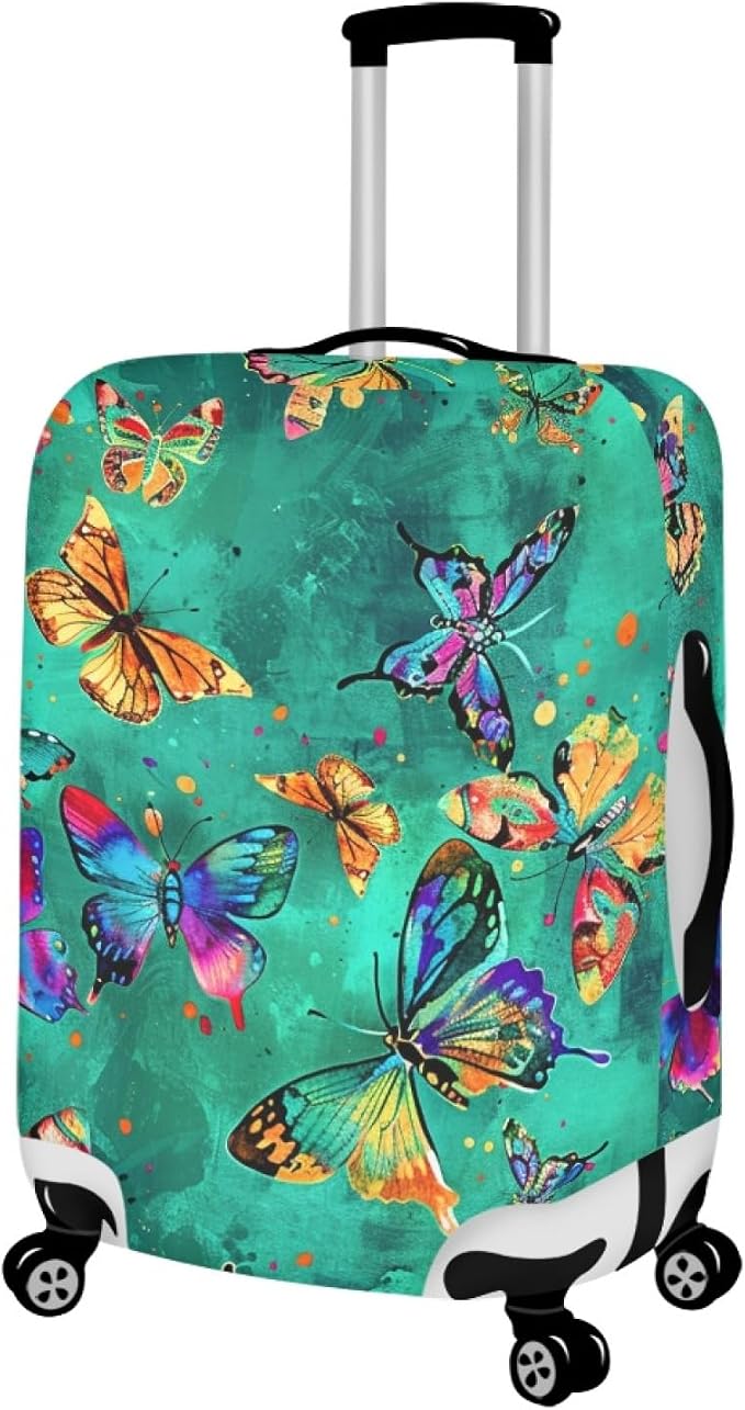 Butterflies Print Baggage Covers - Image 2