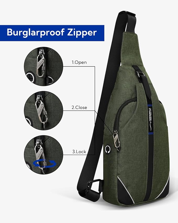 WATERFLY Small Crossbody Sling Backpack Anti Theft Backpack - Image 3