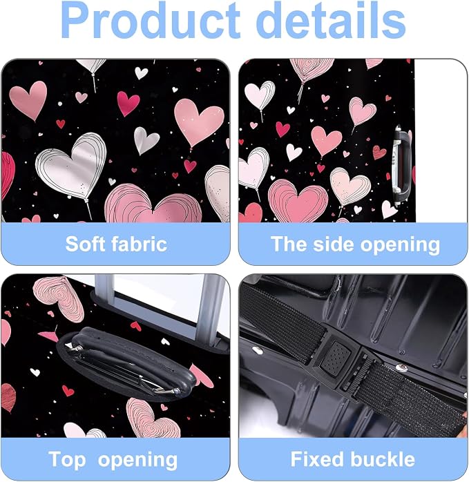 Luggage Cover Washable Suitcase Protector Anti-Scratch, Stretchable Fit - Image 4