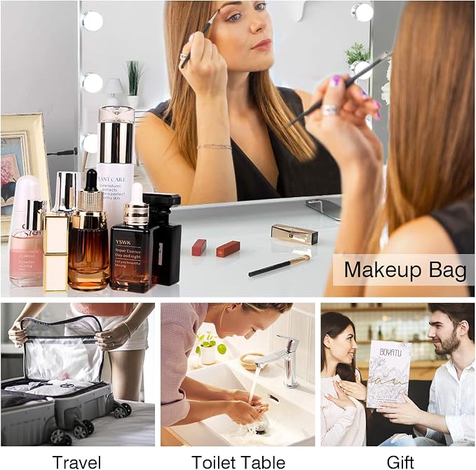 Travel Makeup Bag Organizer Cosmetic Bag: 3 Pcs Set Make up Bags - Image 7