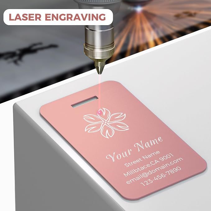 Personalized Luggage Tags, Custom Luggage Tags 4 Pack TSA Approved Double Sided - Image 3